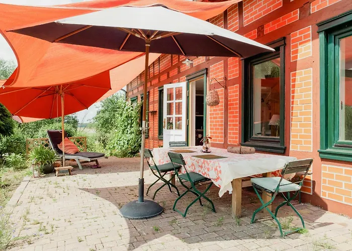 Idyllic Between Fields And Elbe Dyke Ferienhaus